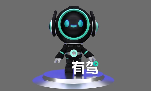 There is a robot doll mechanical robot. 3d model