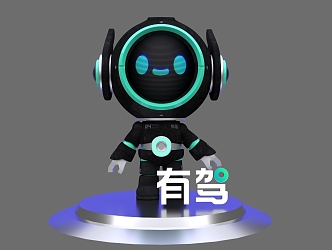 There is a robot doll mechanical robot. 3d model