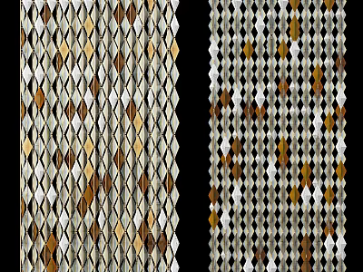 Room Divider with Diamond Pattern Golden Brown and White Textured Woven Design for Interior 3d model