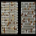 Room Divider with Diamond Pattern Golden Brown and White Textured Woven Design for Interior