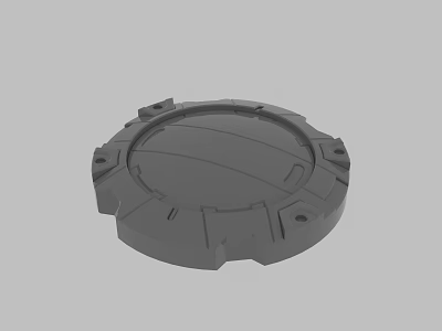Durable Gray Circular Mechanical Part With Multiple Fixed Holes And Edge Details 3d model