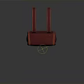 Stylish Red Small Pouch With Orange Trim And Circular Button Closure For Daily Use