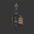 Harpoon Fishing Hunting Javelin With Harpoon Fork Whaling Fork Cry Game Harpoon Missile Fish Gun Fishing Gun 3d model