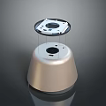 Sleek Modern Lighting Combination With Metallic Base Circular Top Hole Details And Control Panel 3d model