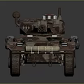 Military Armored Vehicle With Camouflage Paint Cannon Turret And Tactical Equipment