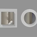 Modern Illuminated Square And Round Mirrors For Home Wall Decor