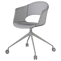 Modern Table And Chair Set Featuring Gray Black Chairs With Wheel Base And Simple Design