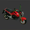 Red Sporty Modern Motorcycle With Black Seat And Sleek Alloy Wheels Design