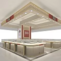 Elegant Jewelry Store Interior With Glass Display Counters And Bright Ceiling Lighting