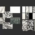 Modern Luxury Background Wall Design With Various Marble Textures And Different Colors 3d model