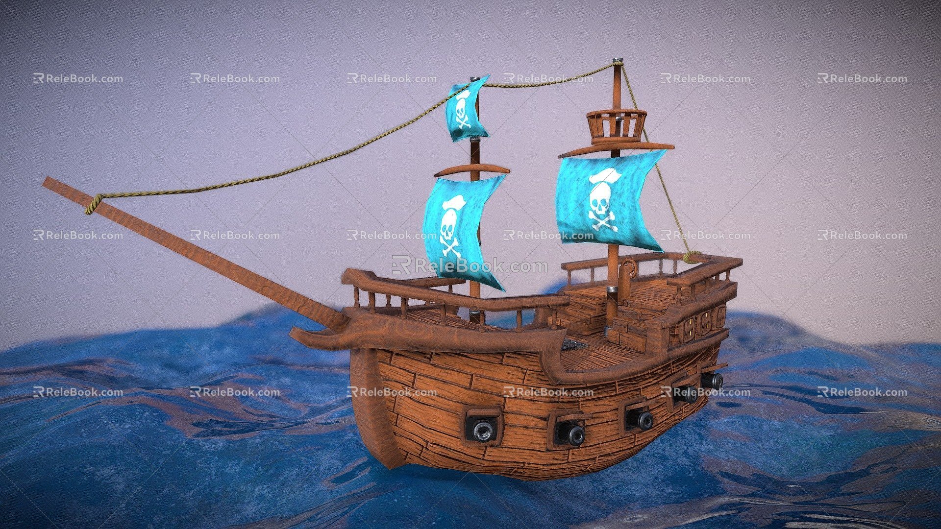 pirate ship 3d model