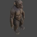 Game and Movie Character Muscular Mythical Creature with Rough Skin 3D Model Design
