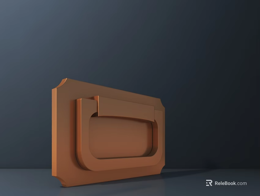 Copper Door Arch in Modern Geometric Design with Smooth Surface and Sleek Structure 3d model 
