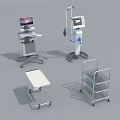 Essential Medical Equipment Including Mobile Workstation Monitor Cart And Storage Trolley