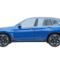 Blue BMW Electric SUV With Modern Front Design And Sleek Body Lines