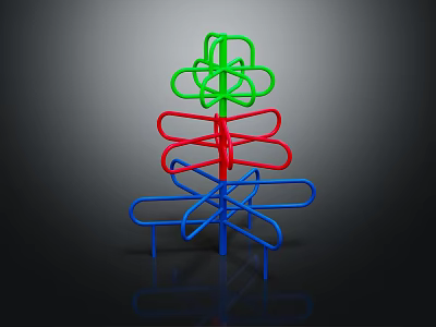 Colorful Multi Layer Ring Structure Sports Equipment Designed for Outdoor Climbing Fitness Activities 3d model