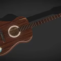Handmade Wooden Acoustic Guitar Musical Instrument With Artistic Supplies Details