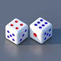 Dice Color Sieve Game Dice 3d model