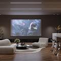 Video Room Private Theater Home Theater Living Room 3d model