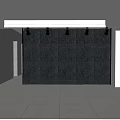 Gray Stone Feature Wall With Irregular Texture And Spotlight Lighting Effects 3d model