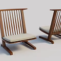 Modern Wooden Dining Chairs With Slat Back And Light Upholstered Seat