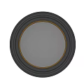 Round Mirror With Black Frame And Gold Inner Trim For Wall Decor 3d model