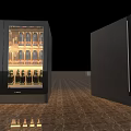 Commercial Beverage Display Refrigerators With Glass Doors And Bottled Drinks In Store