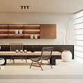 Modern Tea Room Minimal Tea Room 3d model