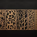 Decorative Room Dividers With Laser Cut Floral Scroll Tree And Spiral Patterns