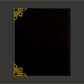 Elegant Dark Cover Notebook With Golden Decorative Corners And Timeless Design