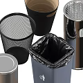 Public Facilities Various Trash Bins With Metal Mesh And Pedal Operated Design