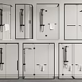 Modern Shower Heads In Different Styles Showcased In Multiple Glass Shower Enclosures