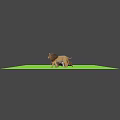 Various Animal Figurines on Green Surface with Mountain and Blue Sky Background