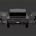 Shiny Silver Classic Car With Open Scissor Doors And Reflective Body