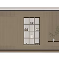Modern Light Wood Decorative Cabinet With Illuminated Shelves Decorative Items And Small Plant