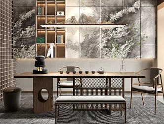 New Chinese Tea Room 3d model