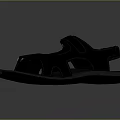 Black Casual Sandals With Double Straps And Textured Sole For Everyday Summer Wear