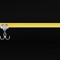 Heavy Duty Industrial Crane with Yellow Beam Silver Pulley and Lifting Hook