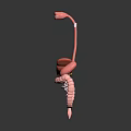 3D Anatomical Model of Human Internal Organs Showing Liver and Intestines