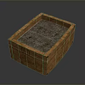 Vintage Wooden Storage Crate With Clear Water Inside And Old Label