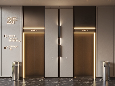 Elevator Hall Elevator Hotel Elevator Shopping Mall Elevator Away 3d model