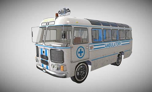 Modern Bus Medical Outpatient Bus 3d model