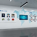Modern White Reception Desk For Guangxi International Medical Urban Development With Computers And Decor