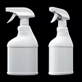 White Plastic Bathroom Cleaning Spray Bottles And Refillable Containers Set