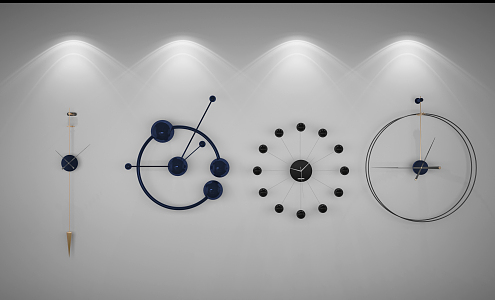 Modern Clock Round Clock 3d model