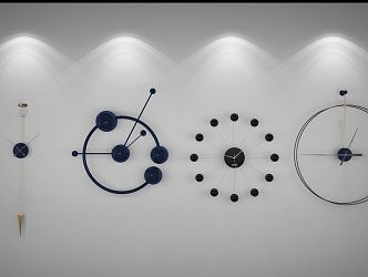 Modern Clock Round Clock 3d model