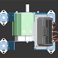 Compact Blue ENGiRO Mechanical Device With Transparent Wheels And Metal Housing
