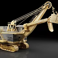 Golden Heavy Duty Utility Vehicle with Crawler Tracks Long Arm and Bucket for Construction Mining