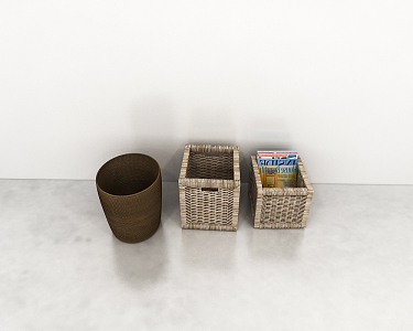 Modern Woven Basket 3d model