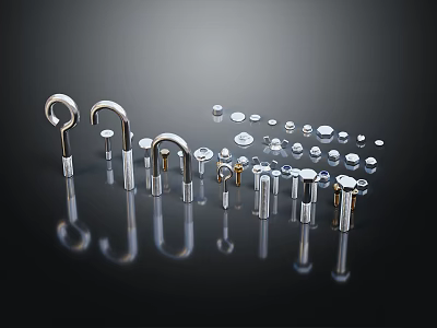 Modern Screw Nut Screw Nut 3d model